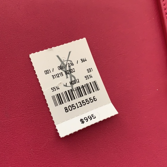 Auth saint laurent fuchsia cocktail party clutch bag with box - Picture 2 of 8